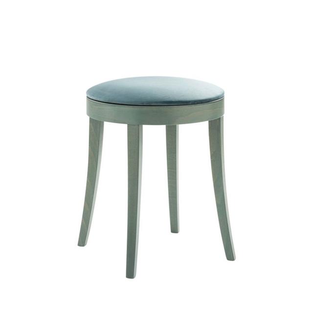 Bacco Low Stool With Slim Upholstered Seat