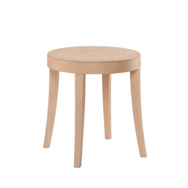 Bacco Low Stool, Wooden Seat