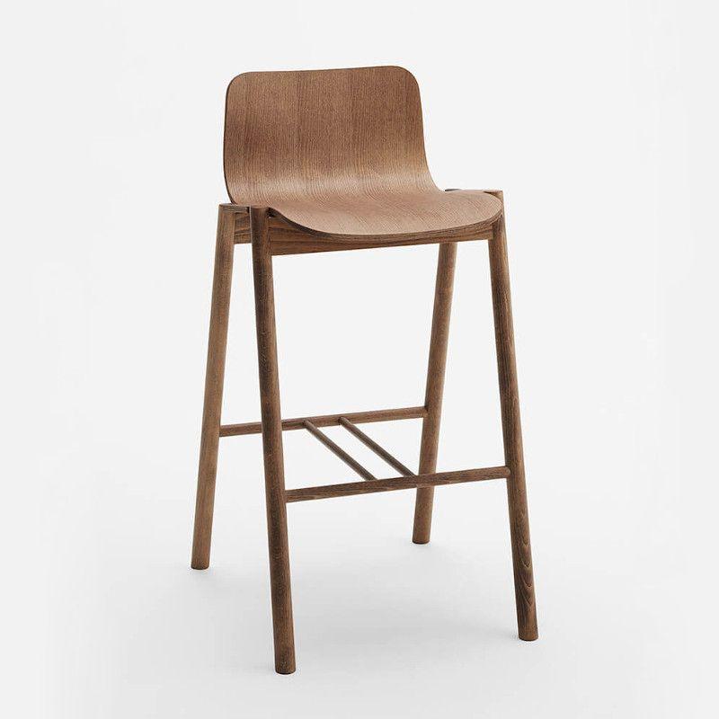 Tipi bar stool wood frame unupholstered