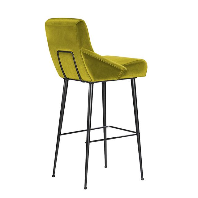 Venice Bar Stool, Upholstered Seat, Wooden Back
