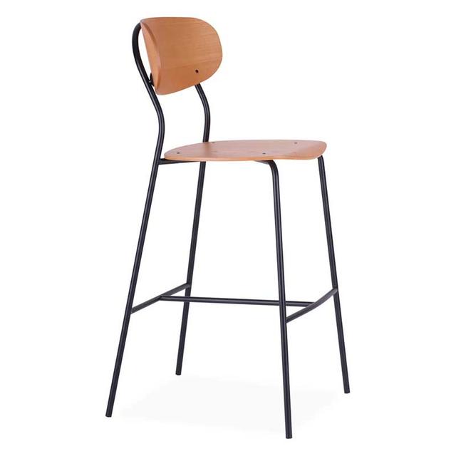 Ooly Bar Stool, Wooden Seat