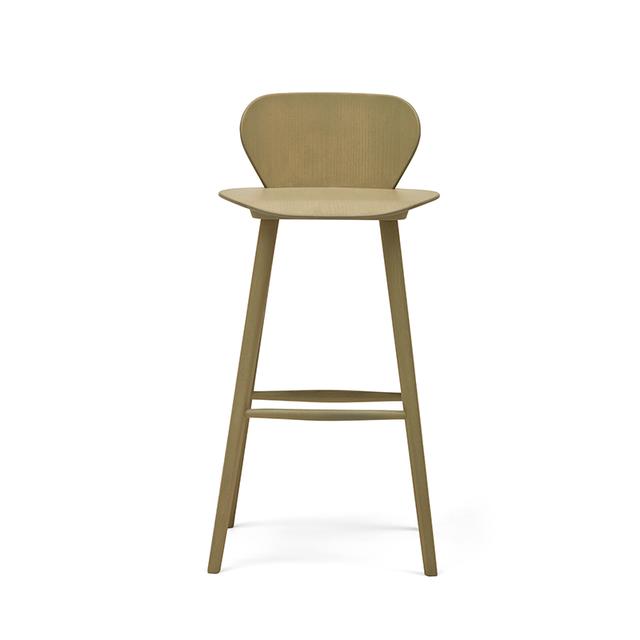 Edelweiss Bar Stool, Wooden Seat