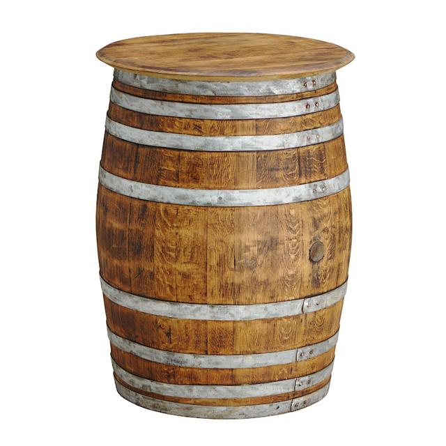Waxed Wine barrel table