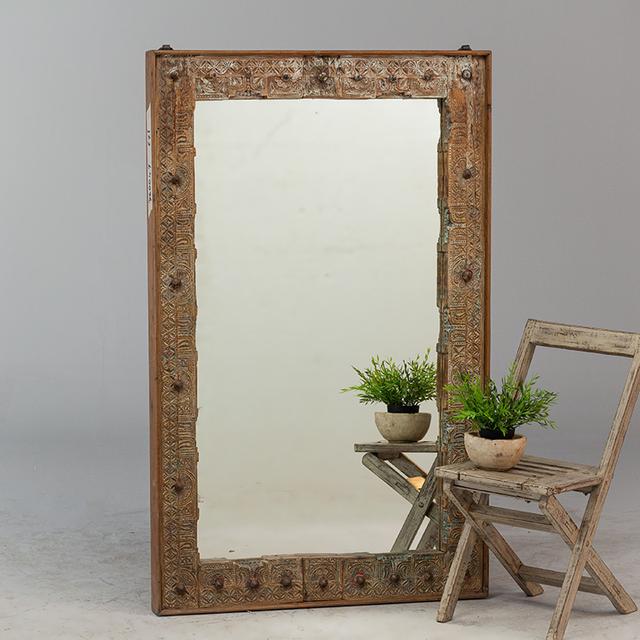 Carved Teak Mirror