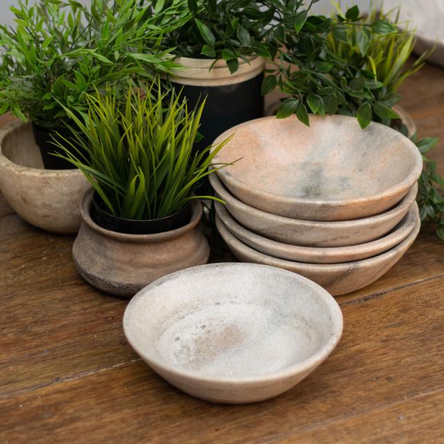 Small Handcarved Marble Bowl