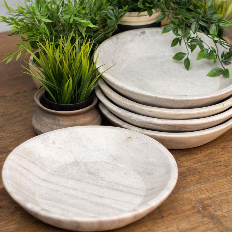 Medium Handcarved Marble Bowl 