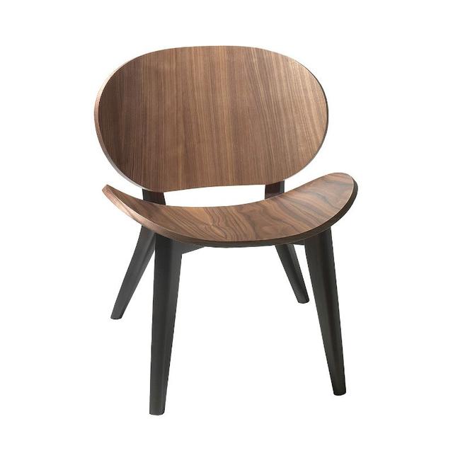 Curve Lounge Chair, Wooden Seat and Back