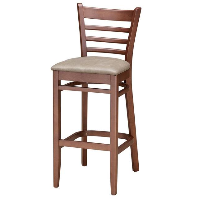 Alberto Bar Stool, Upholstered Seat