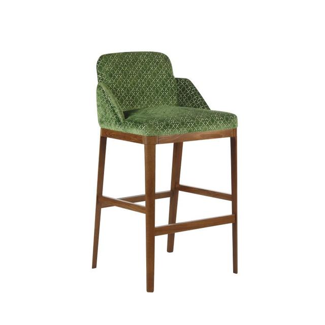 Boston Bar Stool, Wood Frame, Plain Back