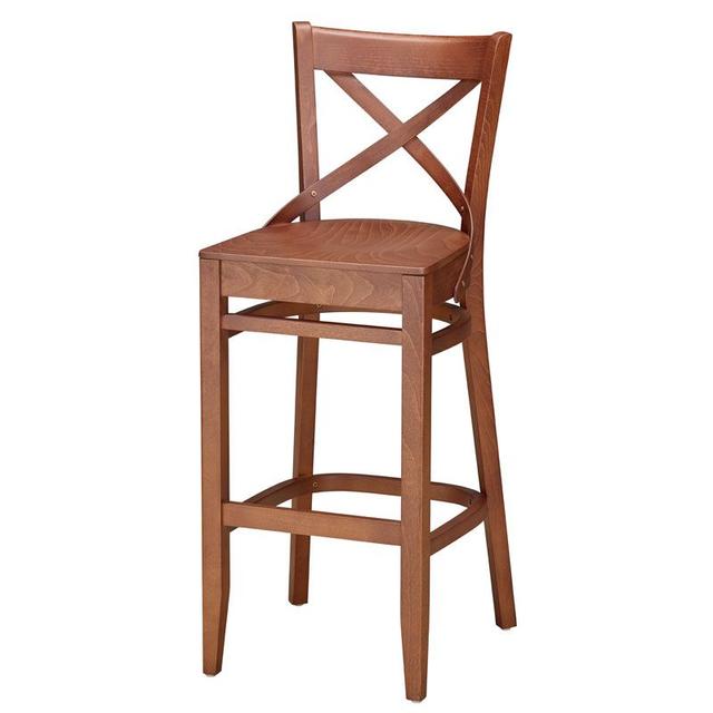 Geneva Bar Stool, Wooden Seat