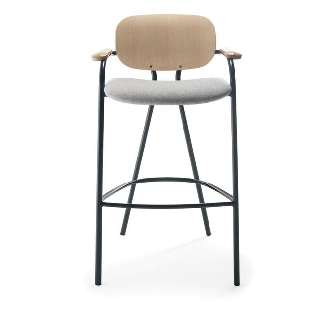 Ghibli Bar Stool, Upholstered Seat