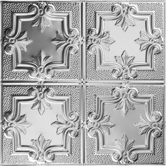 Fleur-de-Lys metal tile, metric