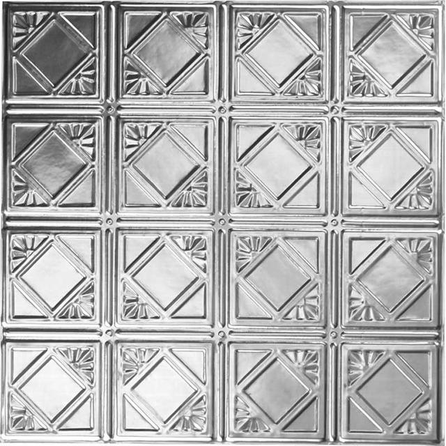 Art Deco metal tile, metric