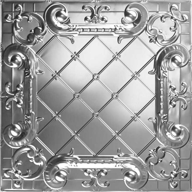 Volute scroll metal tile, metric