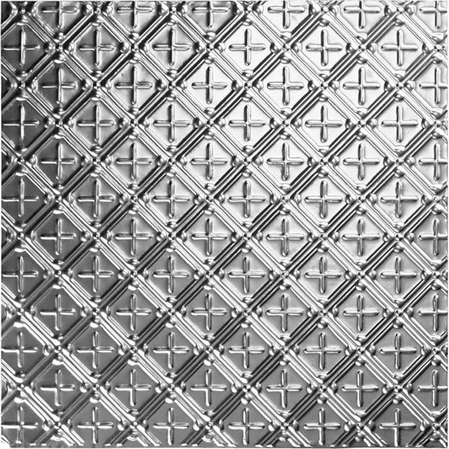 Cross perimeter metal tile, metric