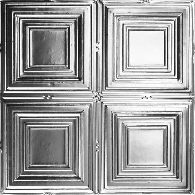 Medium geometric metal tile, metric