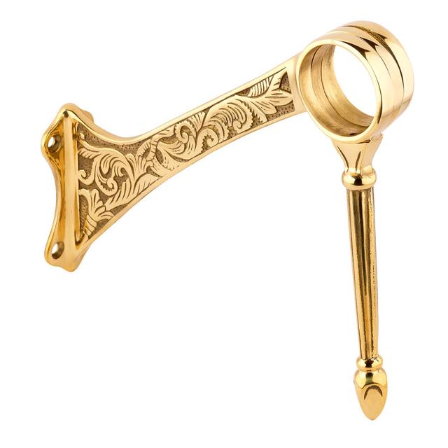 Brass Hinged Footrail Bracket 51mm