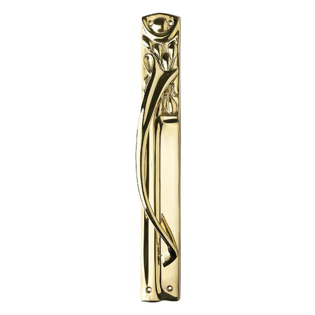 Brass Nouveau Handle, Left Hand
