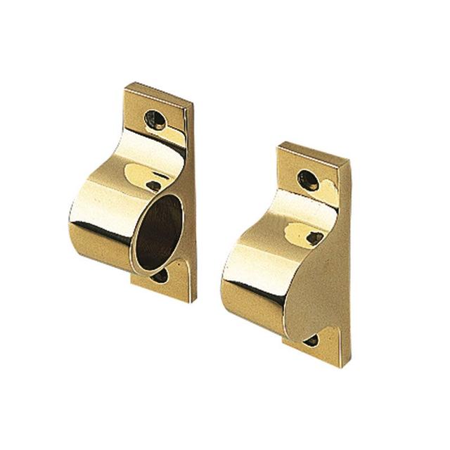 Brass single push bar brackets 25mm
