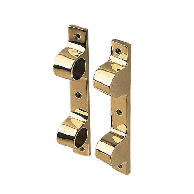 Brass double push bar brackets 25mm