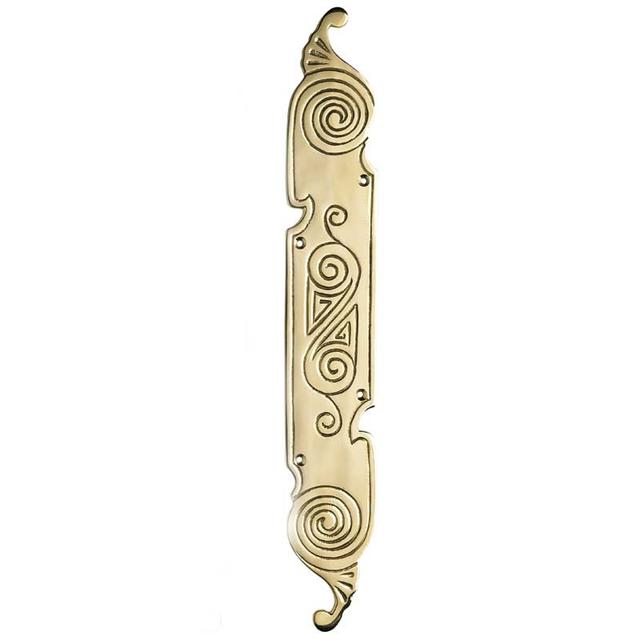 Brass Theatrical Push Plate, Right Hand