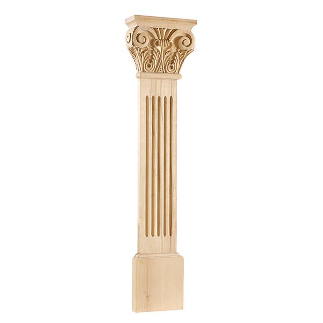 Fluted bar front capital column
