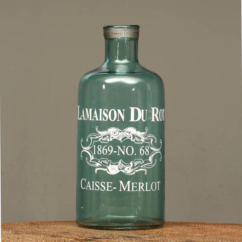 Du Rot aqua glass liqueur bottle ATDEGV021