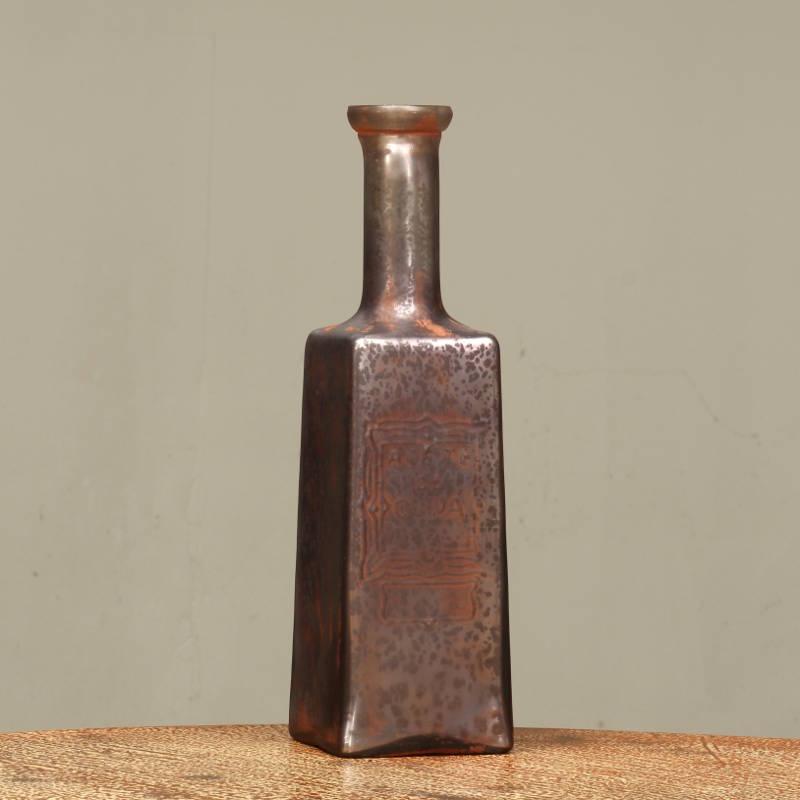 Glass oil bottle - metallised ATDEGV031