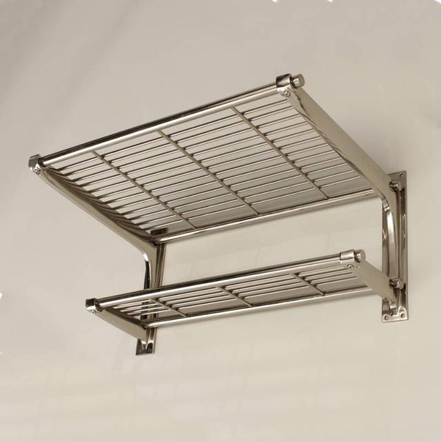Metro Luggage Rack, Small, Polished Nickel Finish