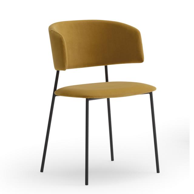 Wrap Armchair, Metal Legs, Fully Upholstered