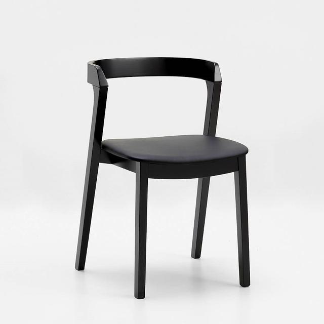 Arco Stackable Side Chair, Upholstered Seat