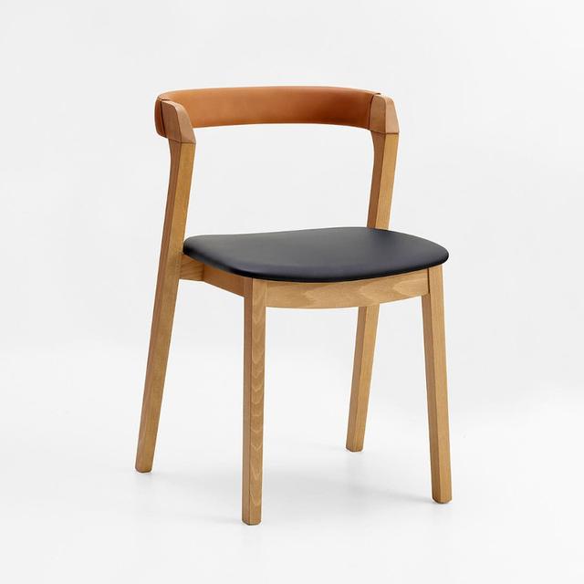 Arco Stackable Side Chair, Upholstered Seat and Back