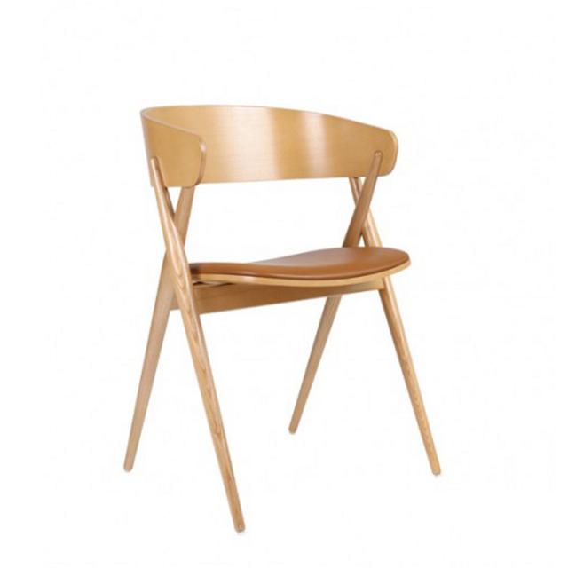 Mikado armchair with upholstered seat