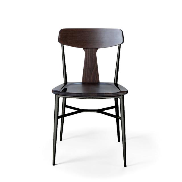 Naika 2 Side Chair, Wood Seat