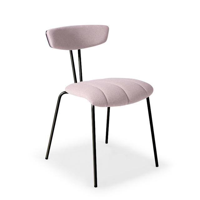 Amy Stackable Side Chair, Fully Upholstered