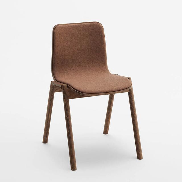 Tipi Stackable Side Chair, Fully Upholstered