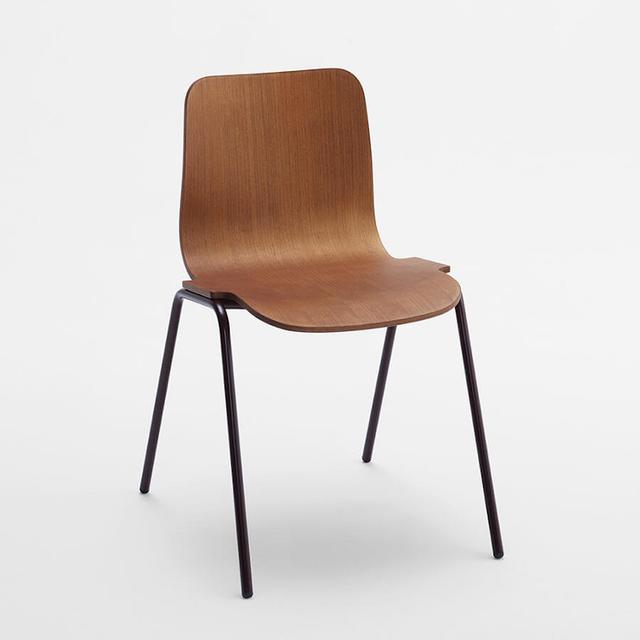 Tipi Stackable Side Chair, Metal Legs
