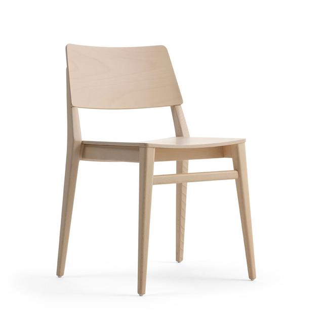 Take Stackable Side Chair, Wooden Seat