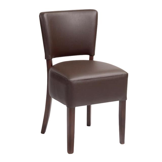 Como Side Chair In Mocha Faux Leather