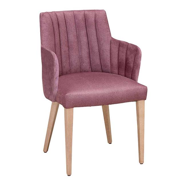 Louvre Armchair, Wood Frame, Fluted Back