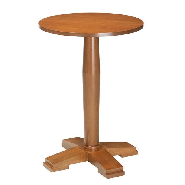 Ascot Single Pedestal Poseur Table Base In Solid Beech