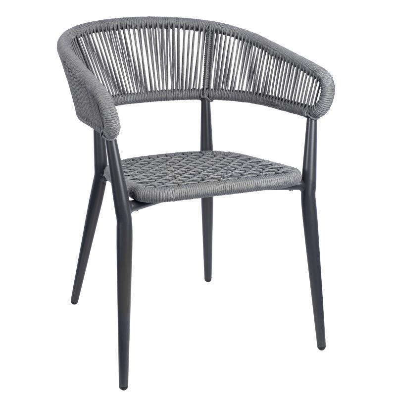 Madrid stacking armchair, grey Image 1