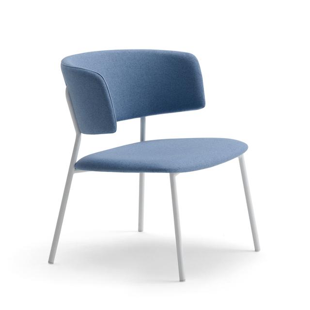 Wrap Lounge Chair, Metal Legs, Fully Upholstered