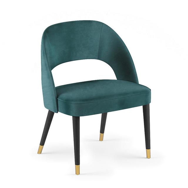 Artù Lounge Chair, Upholstered, With Brass Footcaps