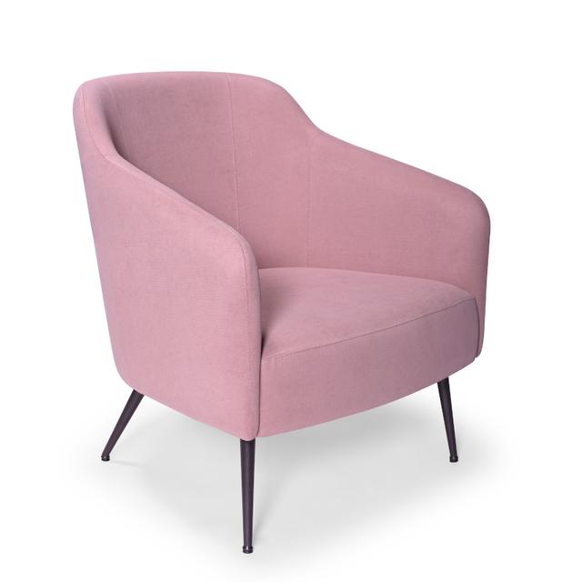 Yvonne Beta Lounge Chair, Metal Legs