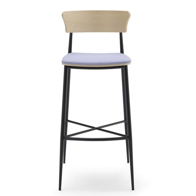 Zaira Bar Stool, Upholstered Seat
