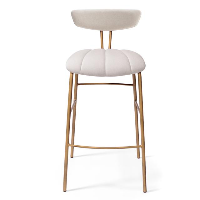 Amy Bar Stool With Upholstered Inner Back