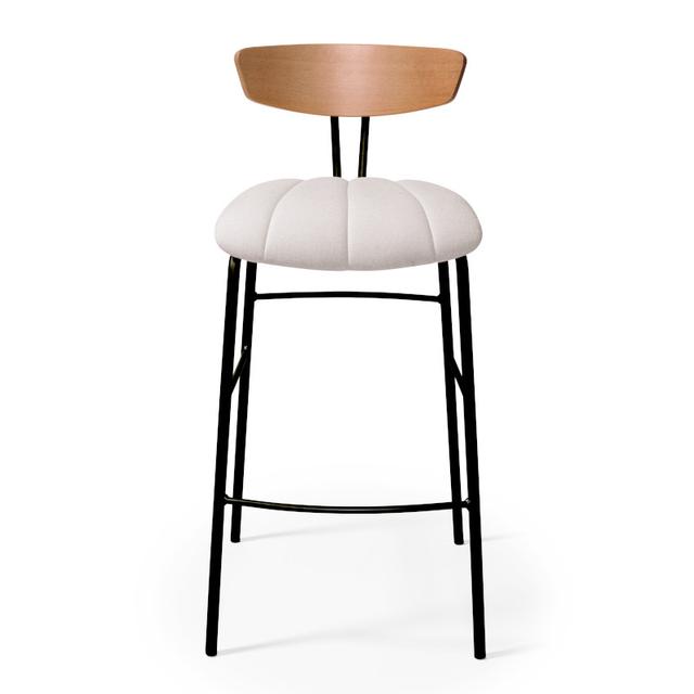 Amy Bar Stool With Wooden Back