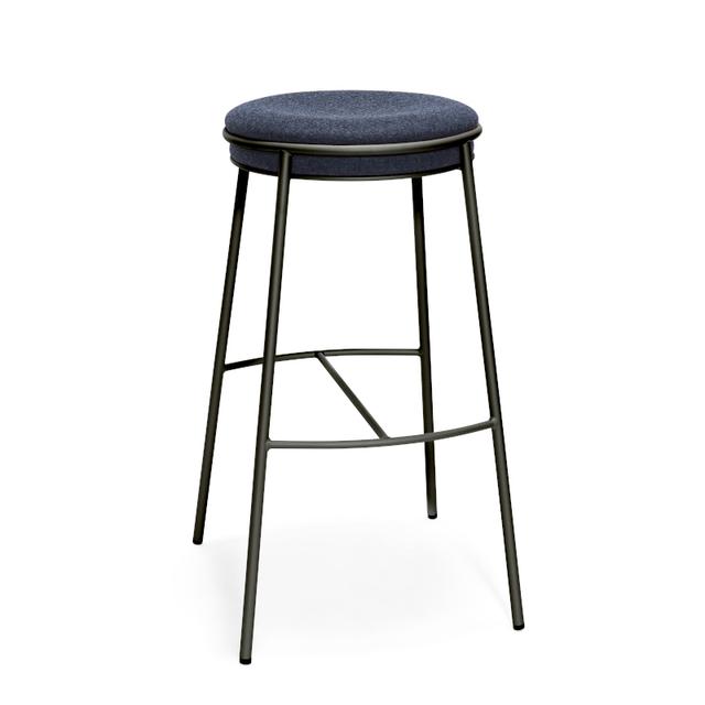 Eman Bar Stool, Fully Upholstered