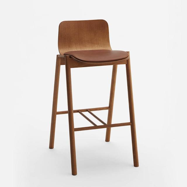 Tipi Bar Stool, Upholstered Seat